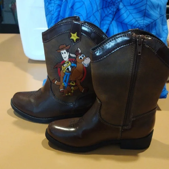 Disney Brown Kids Boots with Toy Story Design - Picture 1 of 7